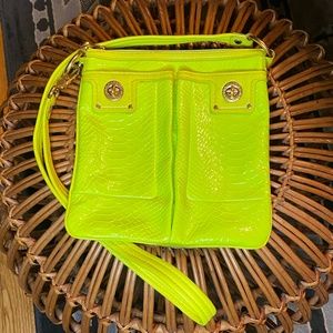 neon green crossbody Marc Jacobs bag